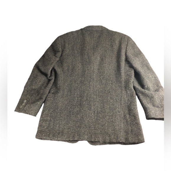 JACKET - Men's Ermenegildo Zenga Soft Textured Wool Grey Blazer. Size L or 43R. - Picture 15 of 16